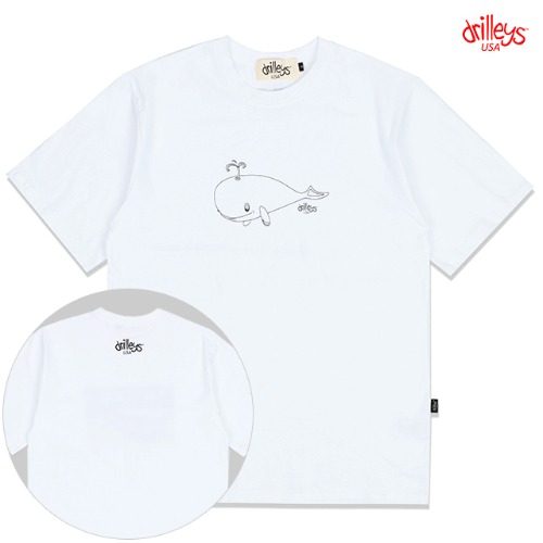드릴리스 Dolphin White 티셔츠