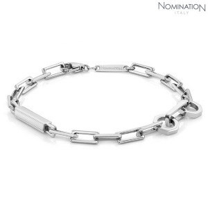 노미네이션 팔찌 BOND (본드) bracelet in stainless steel (Wide Rectangle) 021954/015